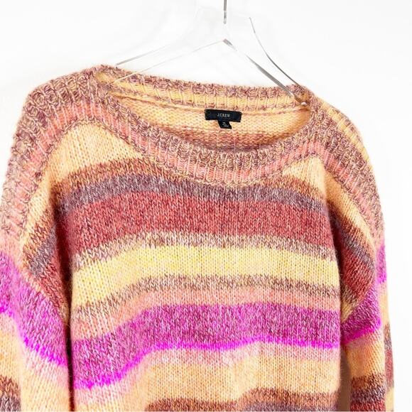 NWT J. Crew Alpaca Blend Crewneck Striped Sweater M - Picture 4 of 7